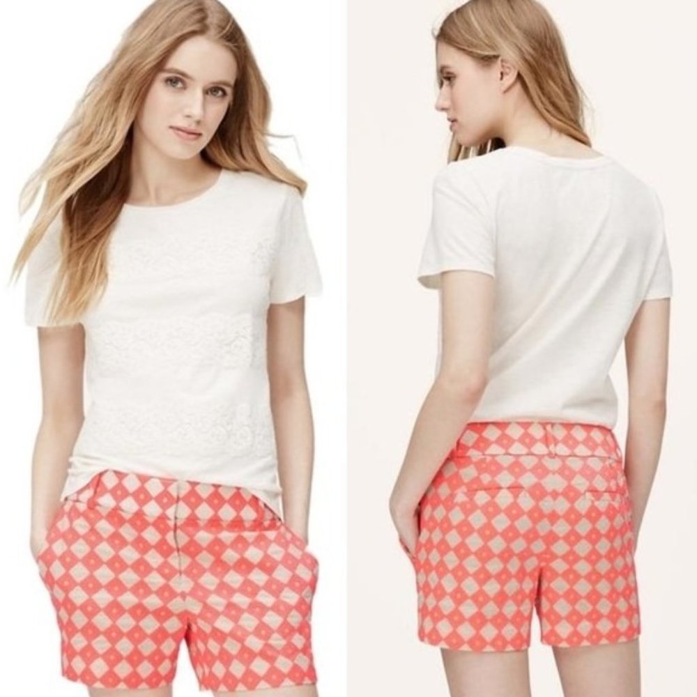 💖💖ANN TAYLOR LOFT RIVIERA DIAMOND EMBROIDERED SHORTS (4)